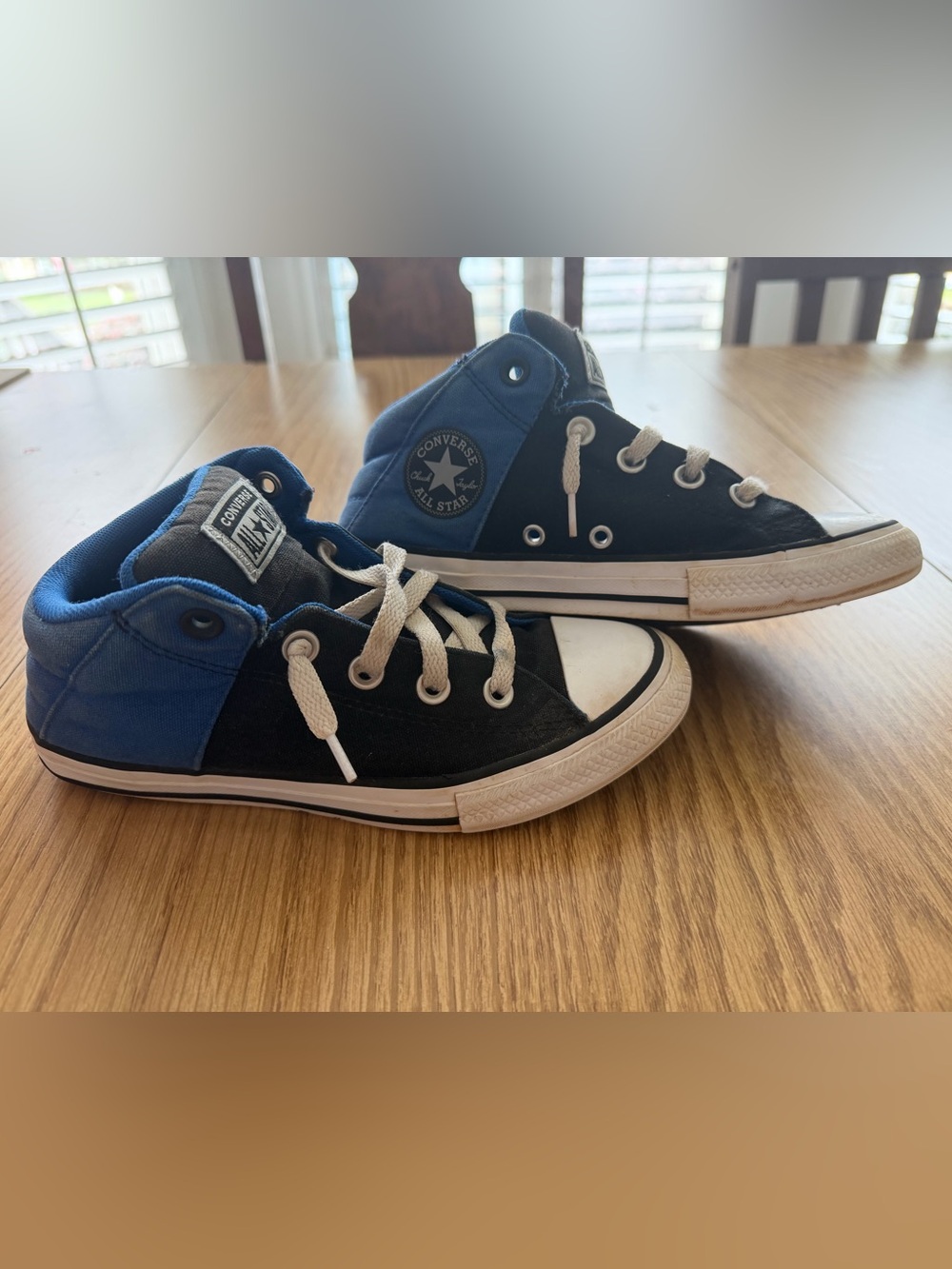 Converse Kids Black and Navy  Mid-Top Sneakers